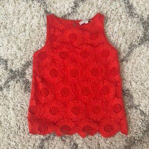 LOFT Sleeveless eyelet top